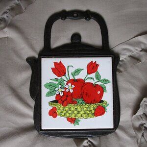 vintage cast iron trivet